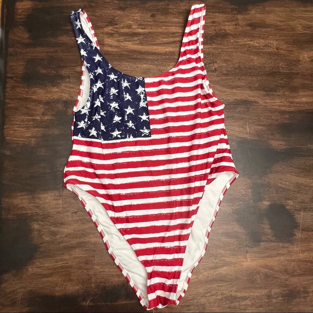 Xhilaration American Flag one piece swimsuit size extra large XL